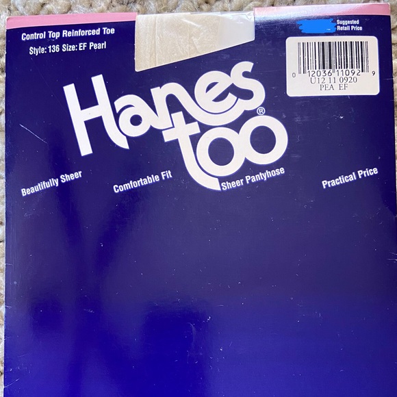 Hanes Accessories Hanes Too Control Top Reinforced Toe Pantyhose